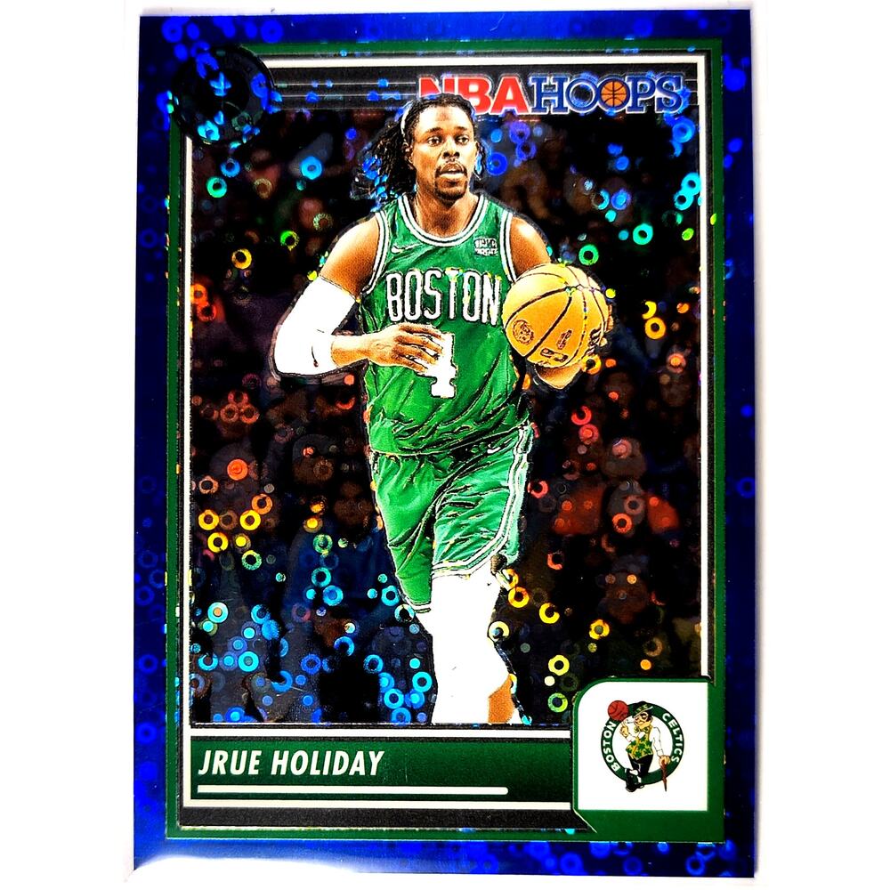 2023-24 NBA Hoops Premium Stock JRUE HOLIDAY #59 Blue Disco Parallel 90/99
